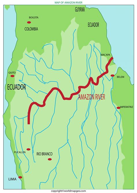 Where is Amazon River Map located on Map [Labeled]