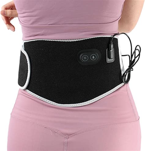 Heated Back Waist Belt Brace Adjustable Heating Vibration Massaging