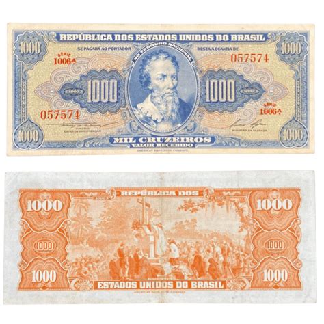 CÉDULA 1000 Cruzeiros Marcon Numismática