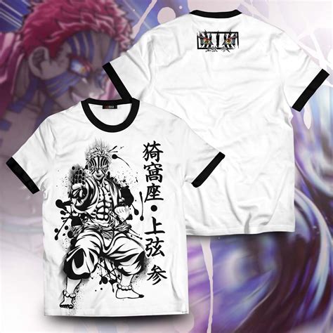 Demon Slayer T Shirts Akaza B W Unisex T Shirt FH0709