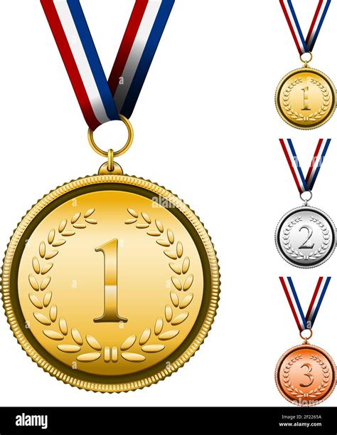 Vector Award Medals Set Isolated On White Editable Eps And Render In