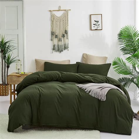 Houseri Juego De Edred N Verde Militar Ropa De Cama Verde Oliva