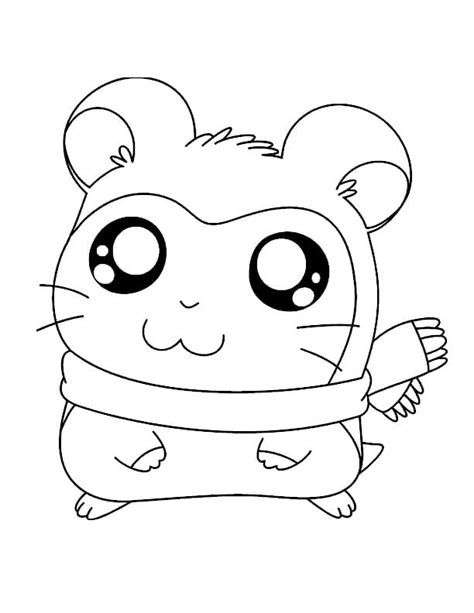 Coloriage Pashmina de Hamtaro télécharger et imprimer gratuit sur