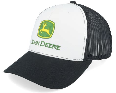 Current Embroidery Black/White Trucker - John Deere cap | Hatstoreworld.com