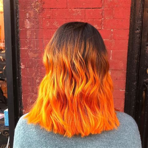 Vibrant Orange Ombré 🔥 Vibrant Orange Hair Color Orange Orange Hair