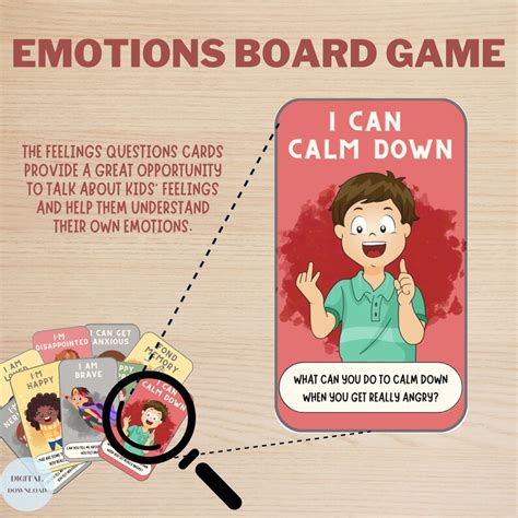 Printable Board Game for Kids, Emotions Board Game, Feelings Cards ...