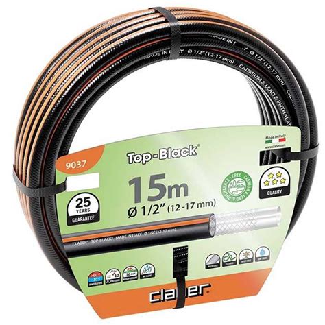 Claber 15m Top Black Hose Pipe 9037 Easy Garden Watering