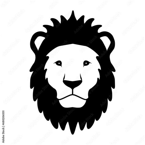 Lion Head Logo Wildlife Face Icon Heraldry And Royal Symbol Vector