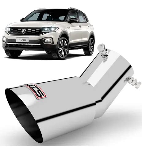 Escapamentos Brilhante - Ponteira Escapamento Polida Brilhante Vw T-cross 2019 A 2023 ...