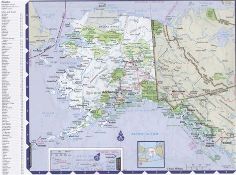 Detailed Map of Alaska with Cities and Towns