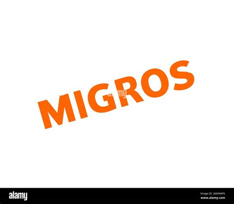 Migros, rotated logo, white background Stock Photo - Alamy