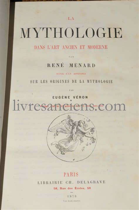 La Mythologie Dans L Art Ancien Et Moderne Suivie D Un Appendice Sur