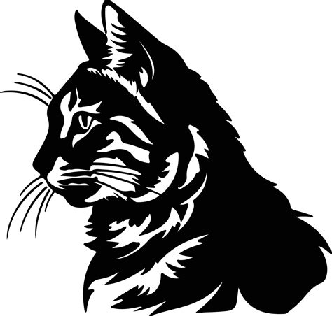 European Wildcat silhouette portrait 38491232 Vector Art at Vecteezy