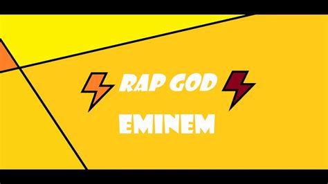 Eminem Rap God Lyrics Youtube