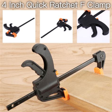 Inch Quick Ratchet F Clamp Heavy Duty Woodworking Pole Clamp Kit