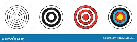 Archery Target With Arrow Vector Illustration Stock Vector Illustration Of Bullseye Game