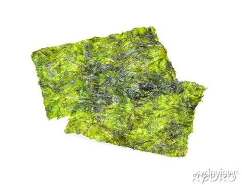 Sheet Of Dried Seaweed Crispy Seaweed Isolated On White Background