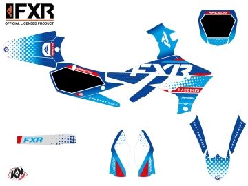 kit déco motocross yamaha fxr n3 bleu série Kutvek