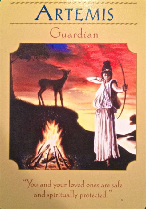 Daily Angel Oracle Card Artemis Guardian From The Goddess Guidance