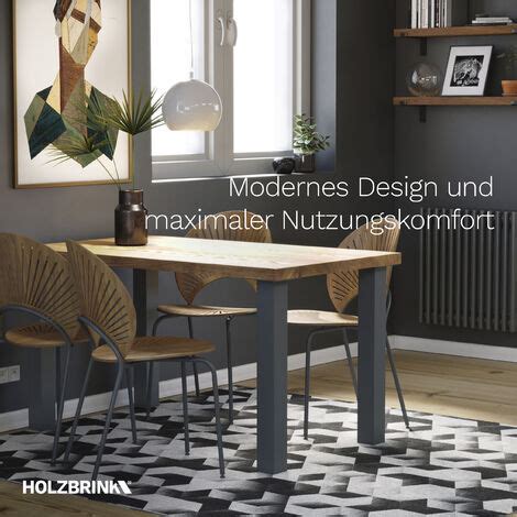 Holzbrink Pied De Table En Acier Profil Carr X Mm Hauteur Cm