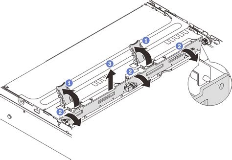 Remove The Middle Drive Cage And Drive Backplanes ThinkSystem SR655