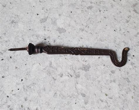 Antique Ornate Victorian Eastlake Cast Iron Oil Lamp Hook Plant Hanger