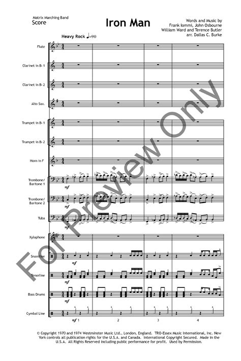 Iron Man Arr Dallas Burke J W Pepper Sheet Music