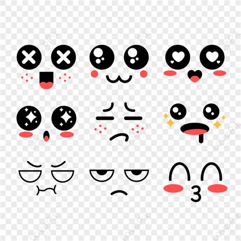 Kawaii Emoji Hand Drawn Design Elementsexpressiontwitter Emoji Png