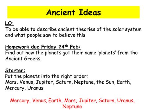 Lesson 1 - Researching Ptolemy - Geocentric model | Teaching Resources