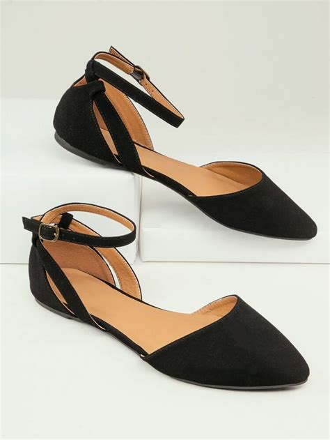 Pointy Toe Ankle Strap Dorsay Flats Elegant Shoes Heels Shoes Heels Classy Dorsay Heels