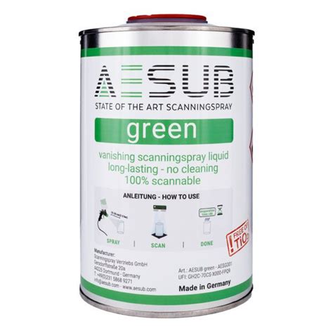 Aesub Green 3d Scanning Spray Self Volatilising