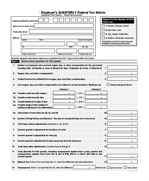 Free 7 Sample Federal Tax Forms In Pdf