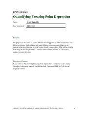 Lab Report Fpd Docx Fpd Template Quantifying Freezing Point