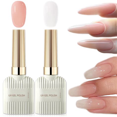 Jelly Gel Nail Polish Set Milky White And Nude UV Gel Nail Polish ML