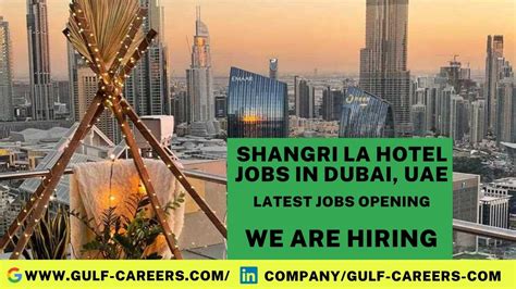 Shangri La Hotel Careers In Dubai 2022 || 100% Free Hiring (Hotel Jobs ...