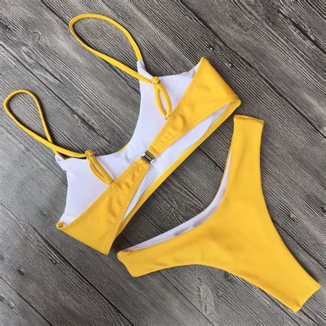 Sexy Brazilian Bikinis Women Swimwear Swimsuit Push Up Bikini Set Halter Top Beach