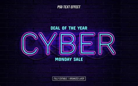 Effet De Texte Cyber Monday Psd Gratuite