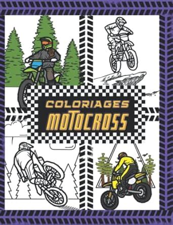 Livre De Coloriages Motocross Pour Enfant Pages Pour Colorier Des