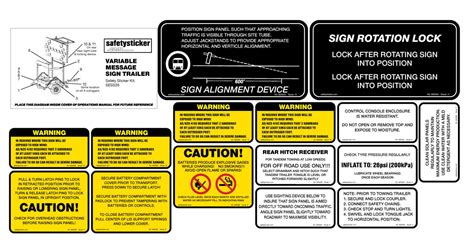 Variable Message Sign | Safety Sticker