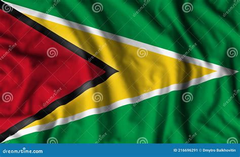 Guyana Flag, With Waving Fabric Texture Royalty-Free Stock Photo ...