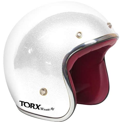 Casque Wyatt Glitter Torx Blanc Maxxess Fr Casque Jet