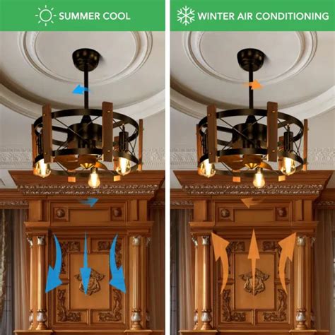 Dropship Modern Farmhouse Ceiling Fan With LED Lights Vintage Style