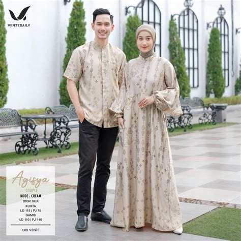 Jual Vente Daily Zaura Couple Gamis Kurta Sarimbit Kondangan Kekinian