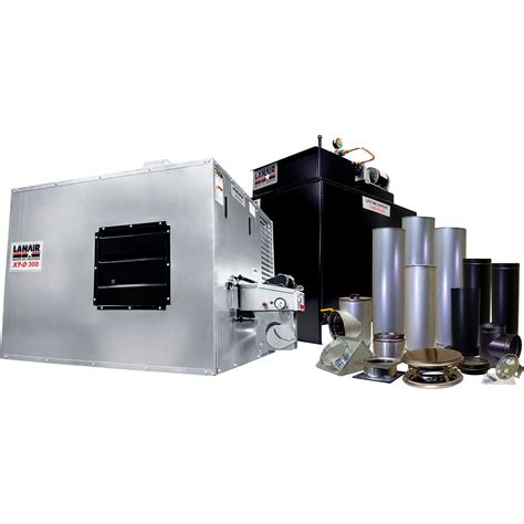 LANAIR Waste Oil Heater with 6in. Roof Chimney, 75,000 BTU, 10-Gallon