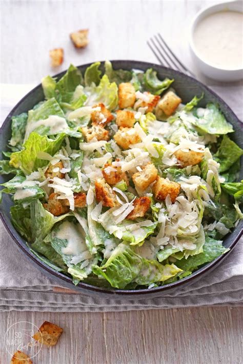 Caesar Salad Mit Frischen Croutons So Nach Gef Hl Caesar Salat