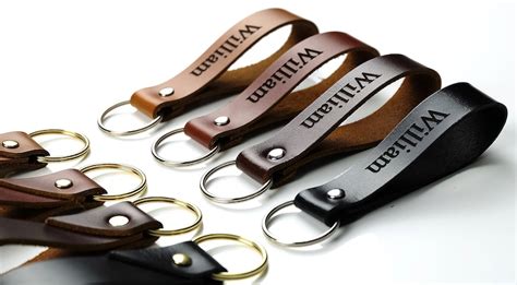 Personalized Keychain Leather Keychains For Women Wristlet Etsy