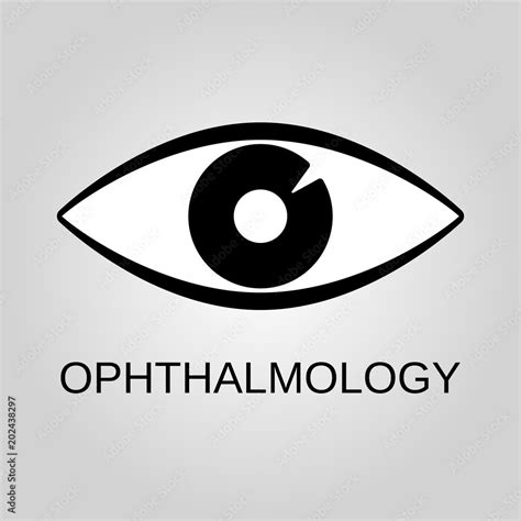 Ophthalmology Icon Ophthalmology Symbol Flat Design Stock Vector