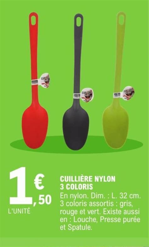 Promo Cuillère Nylon 3 Coloris chez E Leclerc