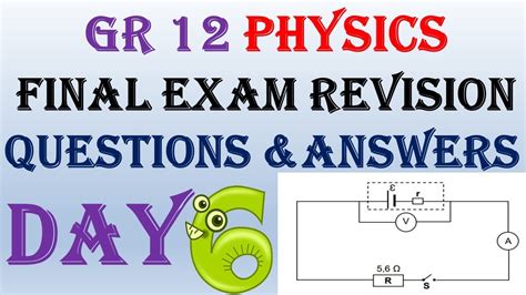 Grade 12 Physics Final Exam PAST PAPERS Questions Answers DAY 6