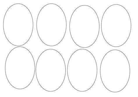 Six Oval Shapes For An Easter Egg